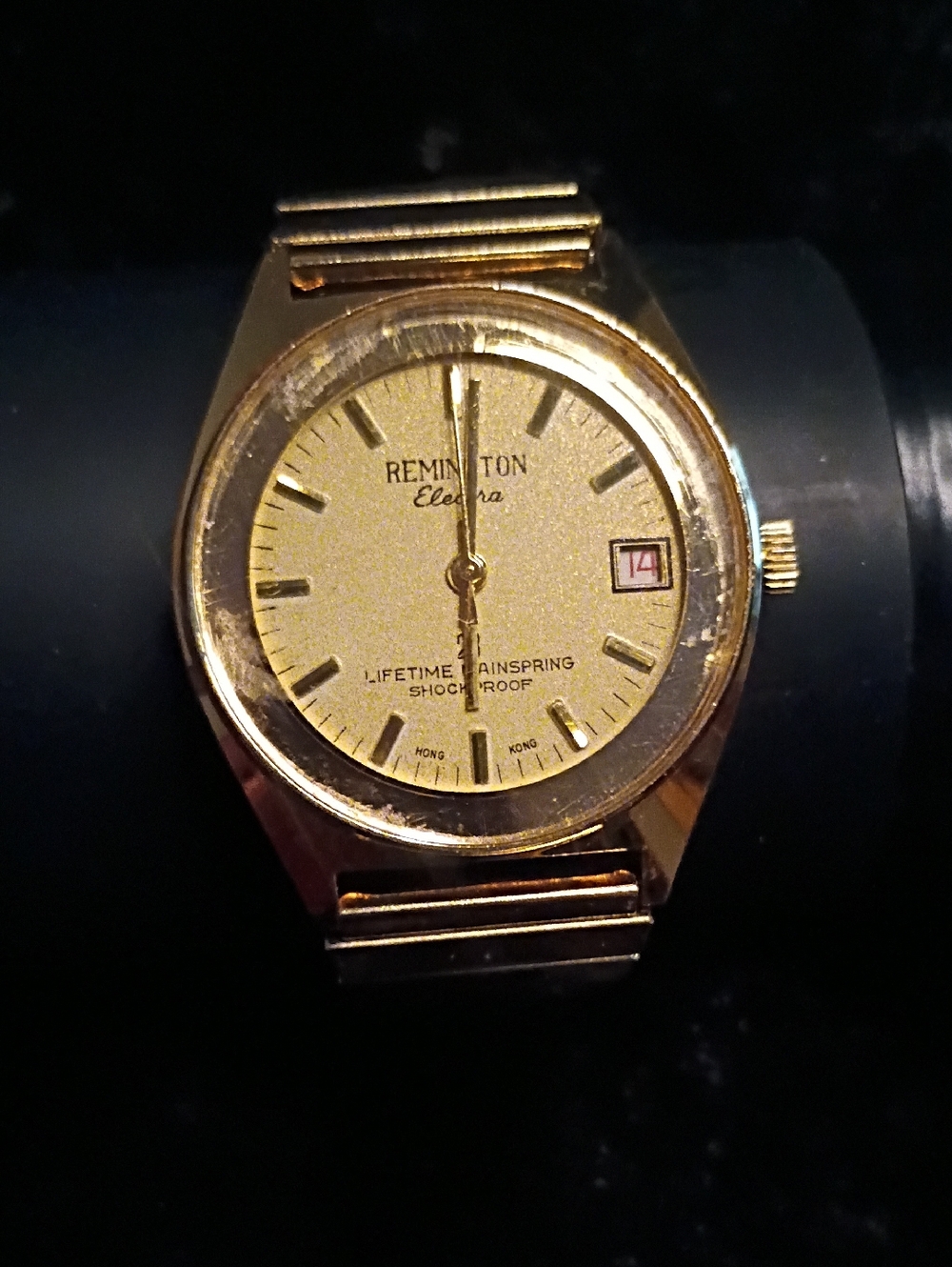 Remington Electra Gold Tone Analog Men's Watch with Date Window